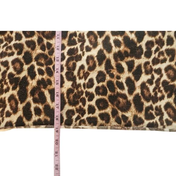 ANTISTAR Cheetah Print Long Sleeve Cropped Shirt Womens Size L - Picture 5 of 6